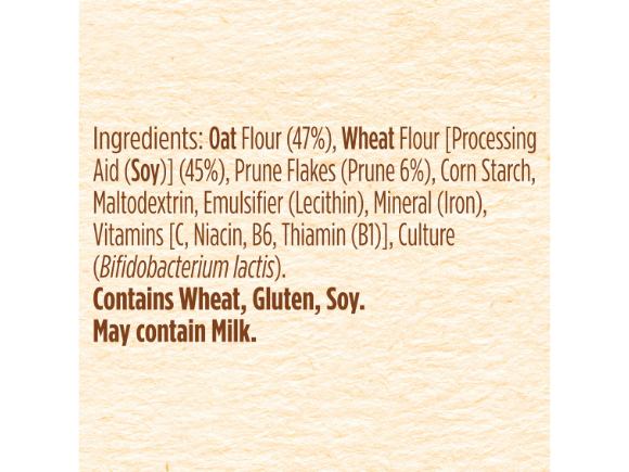 CERELAC Oats and Wheat with Prune- Ingredients