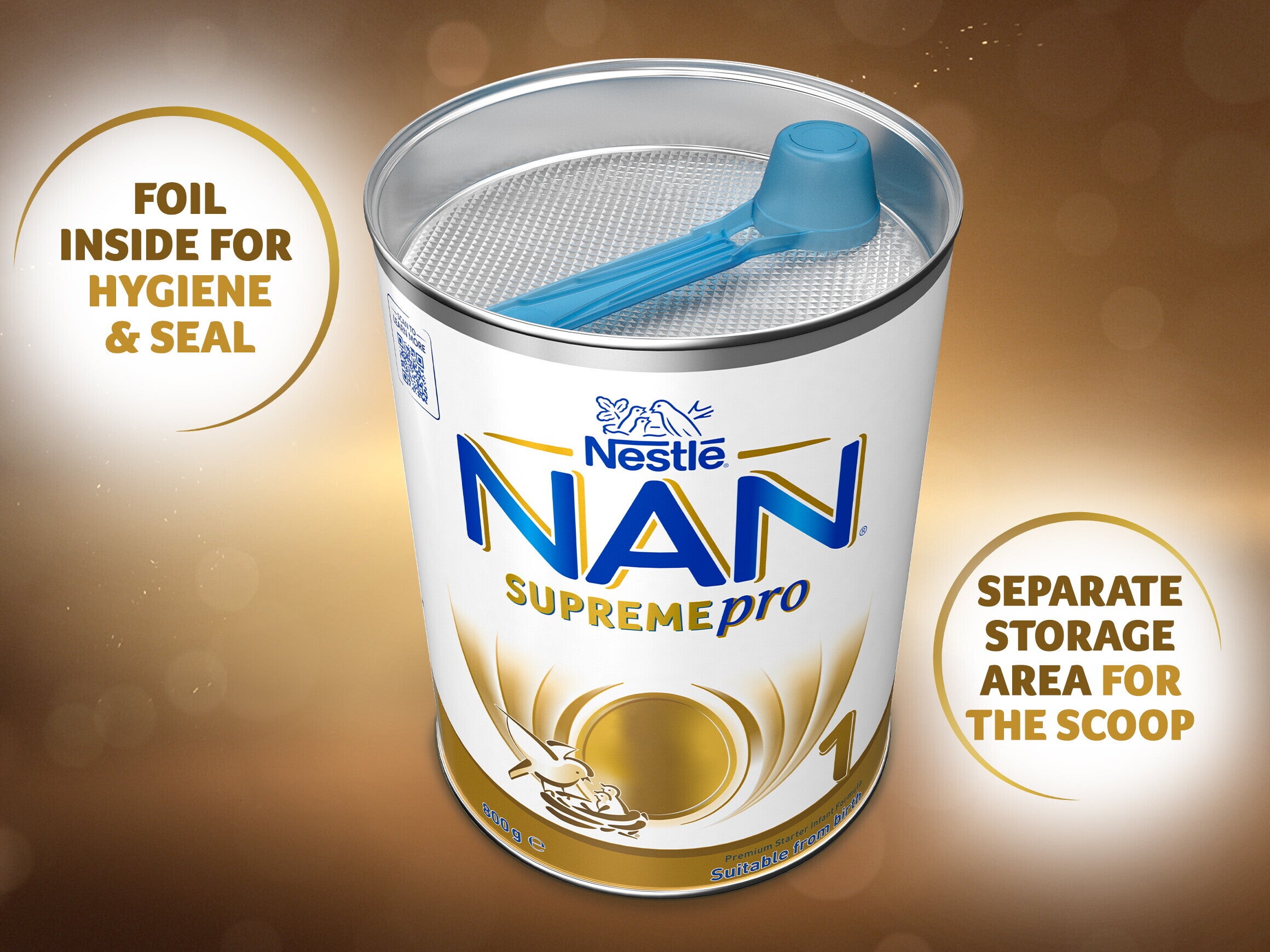 NAN SUPREMEpro 1 - separate storage area for the scoop