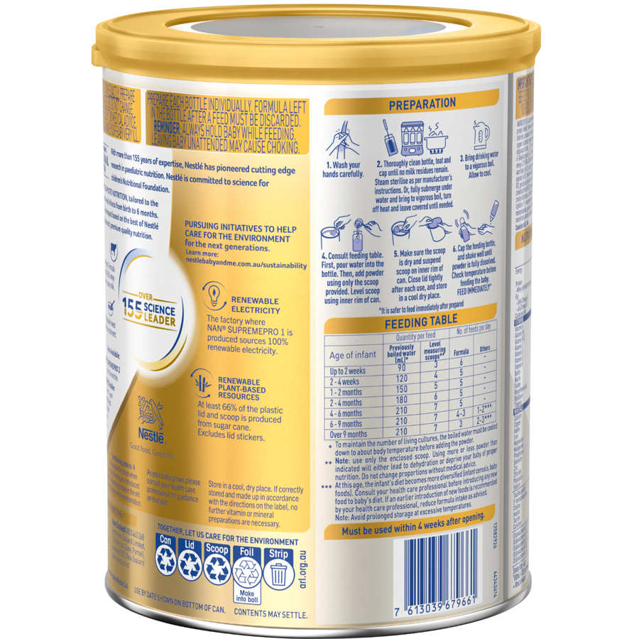 NAN SUPREMEpro 1 800g - Back